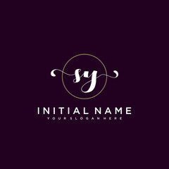 SY Beautiful handwriting logo or wedding monograms collection