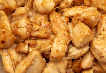 Fried chicken meat as background.