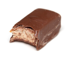 Chocolate candy isolated on a white background.