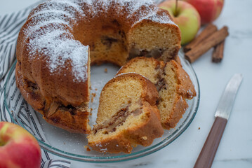 german gugelhupf, apple vanilla bundt cake