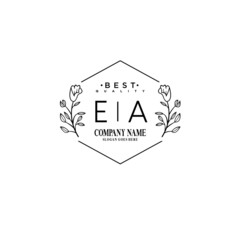 EA Hand drawn wedding monogram logo