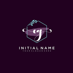 EG Beautiful handwriting logo or wedding monograms collection