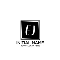 EI monogram logo template vector	