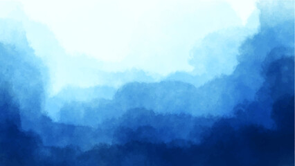 abstract blue gradient layer sky watercolor vector background