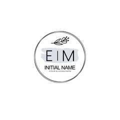 EM Hand drawn wedding monogram logo
