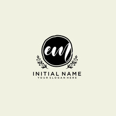 EM monogram logo template vector	