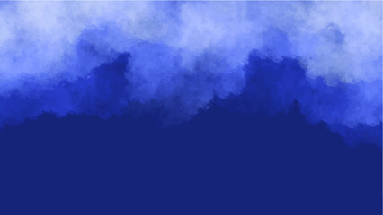 blauwe wolk en witte rook in de lucht abstracte aquarel achtergrond vector