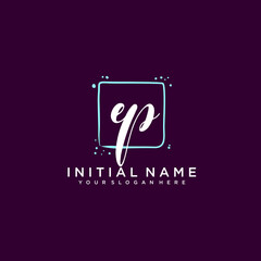 EP monogram logo template vector	