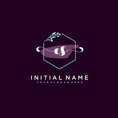 ES Beautiful handwriting logo or wedding monograms collection