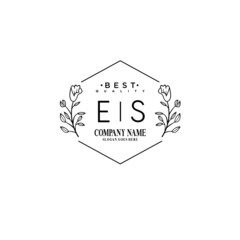 ES Hand drawn wedding monogram logo