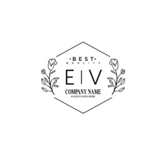 EV Hand drawn wedding monogram logo