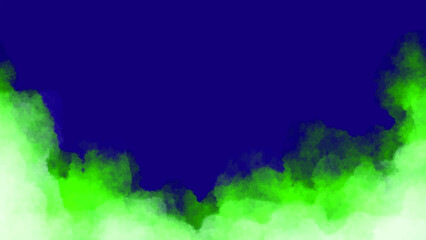 Obraz premium green smoke in blue background cloud watercolor vector