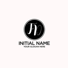 Obraz premium FD monogram logo template vector 