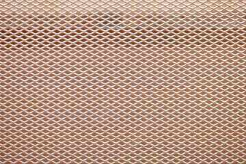 Metal mesh background with small cell. Mesh with rhomb cell. Decorative metal mesh