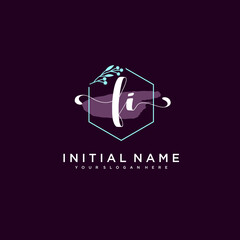 FI Beautiful handwriting logo or wedding monograms collection