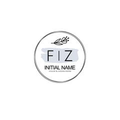 FZ Hand drawn wedding monogram logo