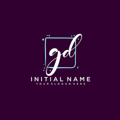 GD monogram logo template vector