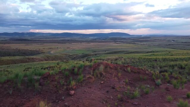 Side traveling shot of a sector of the Gran Sabana in Venezuela
