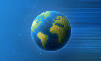 earth global network connection atlantic ocean simple