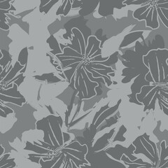 Floral Brush strokes Seamless Pattern Design