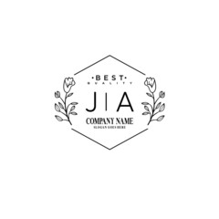 JA Hand drawn wedding monogram logo
