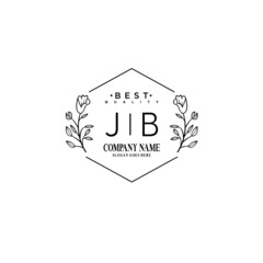 JB Hand drawn wedding monogram logo