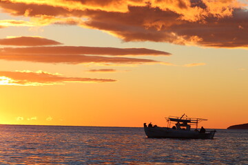 beautiful sunrise in Leonidio Peloponnes, Greece, Europe
