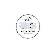 JC Hand drawn wedding monogram logo