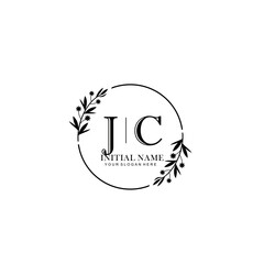 JC Hand drawn wedding monogram logo