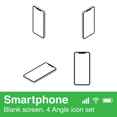 4 angles blank screen cell phone