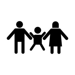 Family Icon in trendy flat style isolated on grey background. Parents symbol for your web site design, logo, app, UI. Vector illustration.