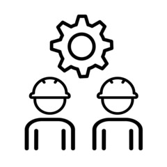 workers icon. Oil an gas icon elements. Premium quality graphic design icon. Simple icon for websites, web design, mobile app, info graphics on white background