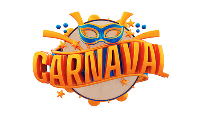 Carnival logo for companies in 3d rendering