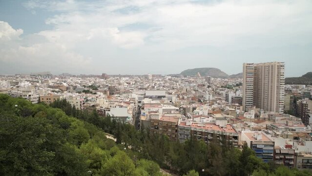 Scenic Spanish city landscape, Region of Murcia, Spain, static, day