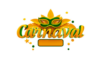 Carnival logo for companies in 3d rendering