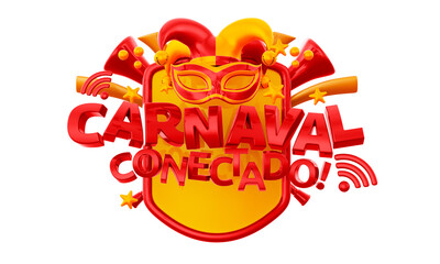 Carnival logo for companies in 3d rendering