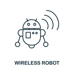 Wireless Robot icon. Line element from internet technology collection. Linear Wireless Robot icon sign for web design, infographics and more.