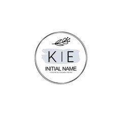 KE Hand drawn wedding monogram logo