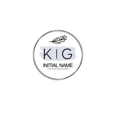 KG Hand drawn wedding monogram logo
