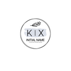 KX Hand drawn wedding monogram logo