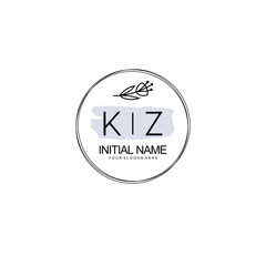 KZ Hand drawn wedding monogram logo