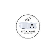 LA Hand drawn wedding monogram logo