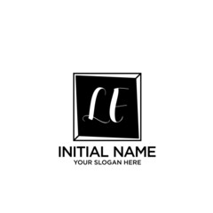 LE monogram logo template vector	
