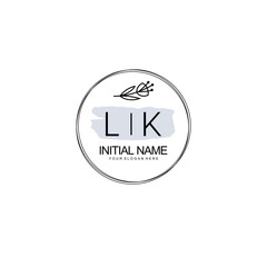 LK Hand drawn wedding monogram logo