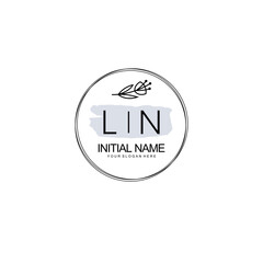 LN Hand drawn wedding monogram logo