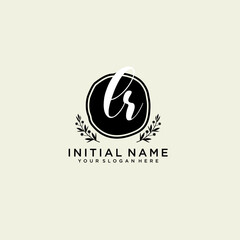LR monogram logo template vector	