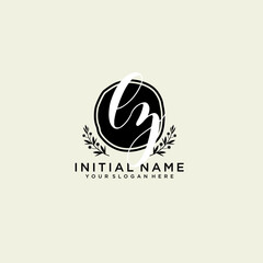 LZ monogram logo template vector	