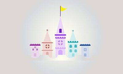Fototapeta premium Castles, fairytale towers of historical dynasties