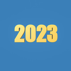 2023 Year Number Text on Blue Background