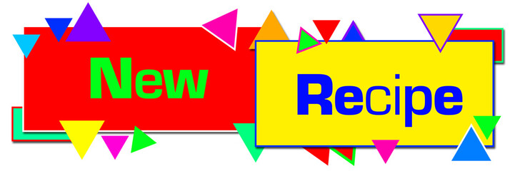 New Recipe Vibrant Colorful Horizontal Squares Triangles 